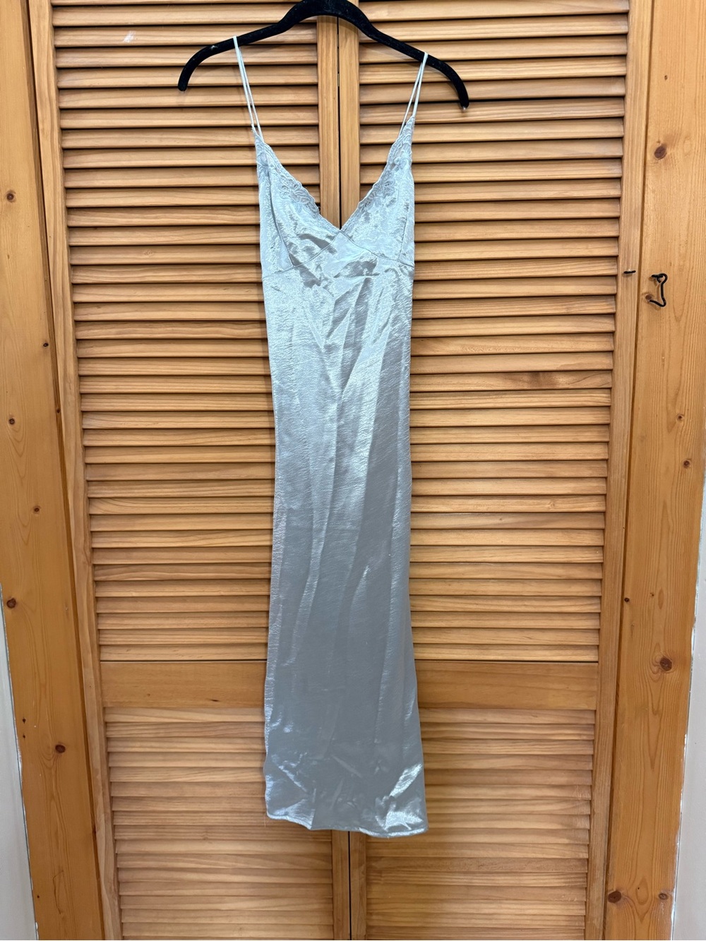 Urban Outfitters Silver Metallic midi dress size medium